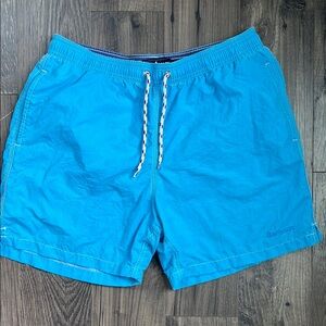 Barbour Blue Swim Trunks Quick-Dry Elastic Waist